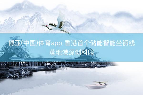 博亚(中国)体育app 香港首个储能智能坐褥线落地港深创科园