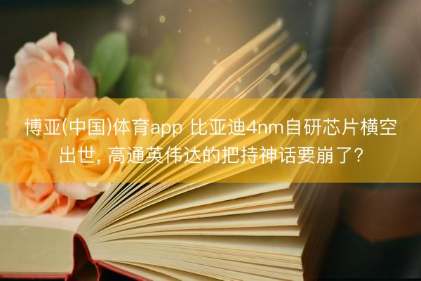 博亚(中国)体育app 比亚迪4nm自研芯片横空出世， 高通英伟达的把持神话要崩了?